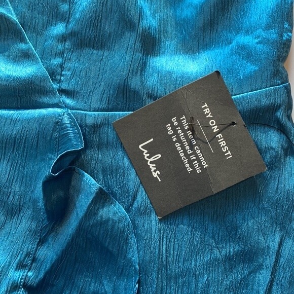 Lulu's Blue Ruffle Mini Dress - Picture 5 of 7